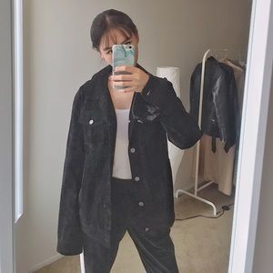Zara real leather suede jacket